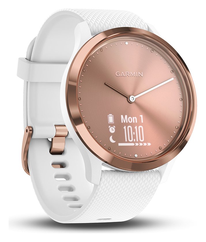 Garmin Vivomove HR Smart Watch - Rose Gold and White