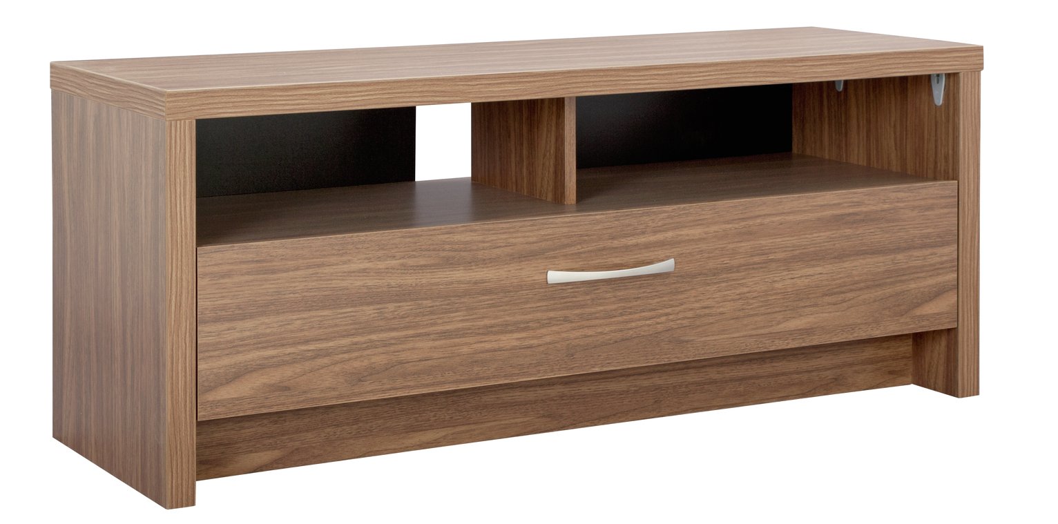 Argos Home Venice 1 Drawer TV Unit - Walnut Effect