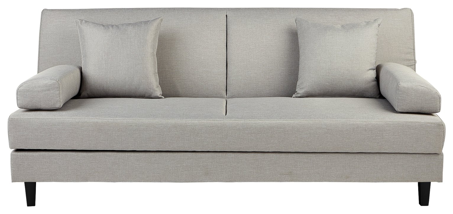 Habitat Chase Fabric 3 Seater Clic Clac Sofa Bed-Light Grey