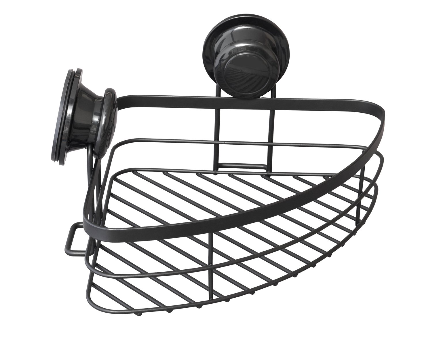 Argos Home Suction Cup Wire Corner Shower Basket – Black 