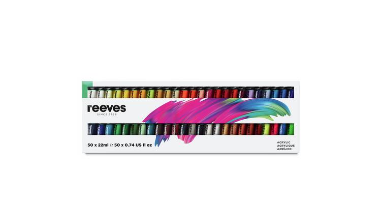 Reeves Acrylic 50 Assorted Colours Tube Paint Set