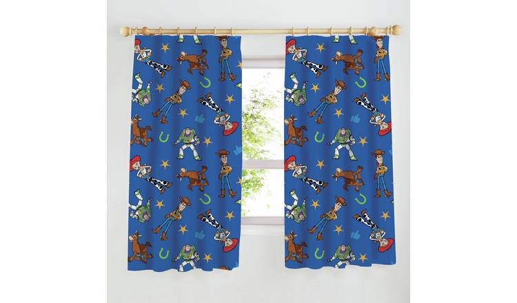 Disney Toy Story 5 Howdy Curtains - Blue - 168x137cm
