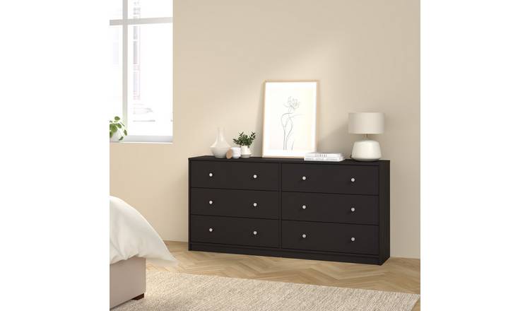 Furniture To Go May 6 Drawers Chest - Black