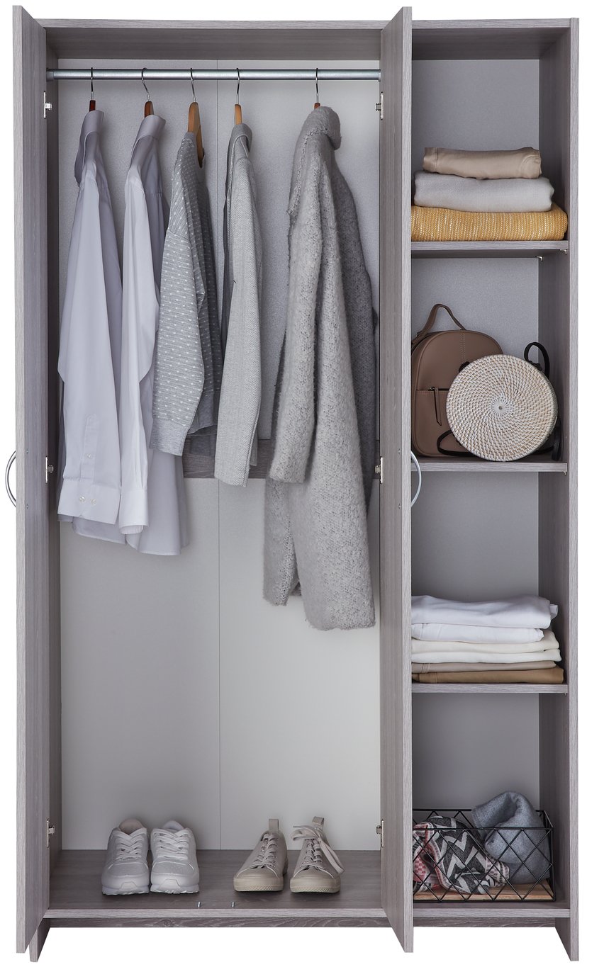 Argos Home Seville 2 Dr Open Shelf Wardrobe -Grey Oak Effect Review