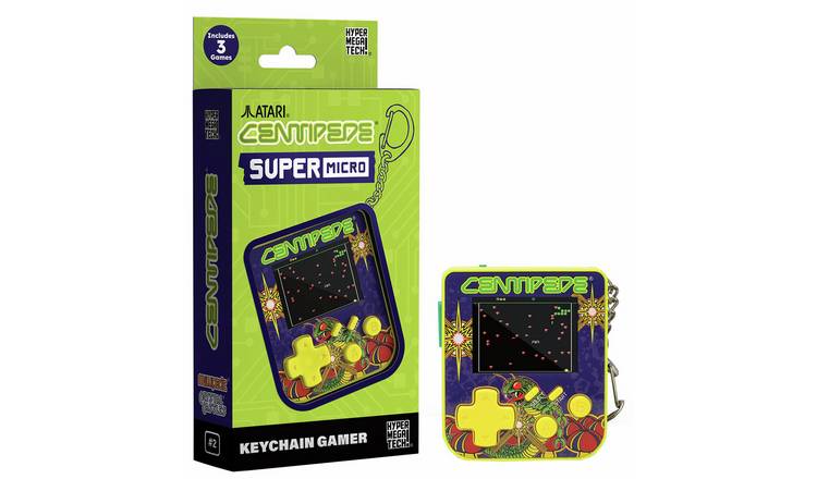 HyperMegaTech Super Micro Centipede Retro Keychain Gamer