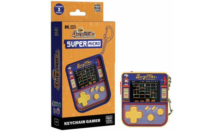 HyperMegaTech Super Micro BurgerTime Retro Keychain Gamer