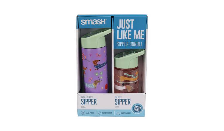 Smash Dachshund Themed Sipper Water Bottle Set