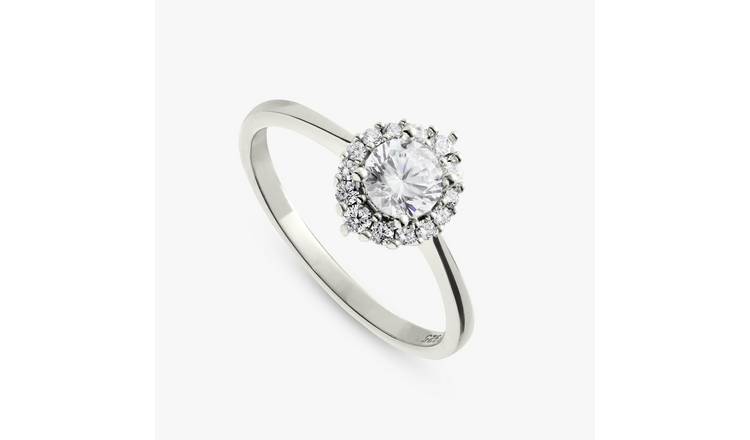 Revere Sterling Silver Cubic Zirconia Cluster Ring - Small