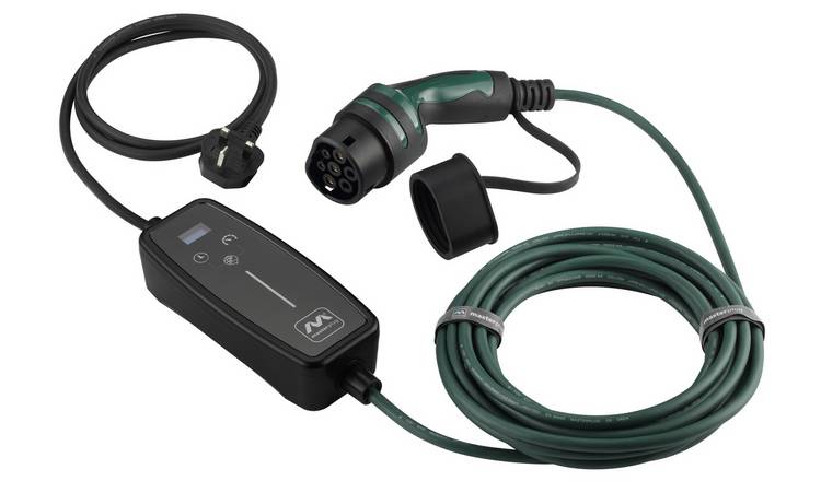 Masterplug 10m Mode 2 EV Charging Cable with UK 3-Pin Plug