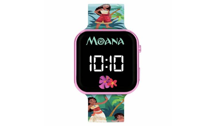 Disney Kids Moana Printed Silicone Strap Digital Watch