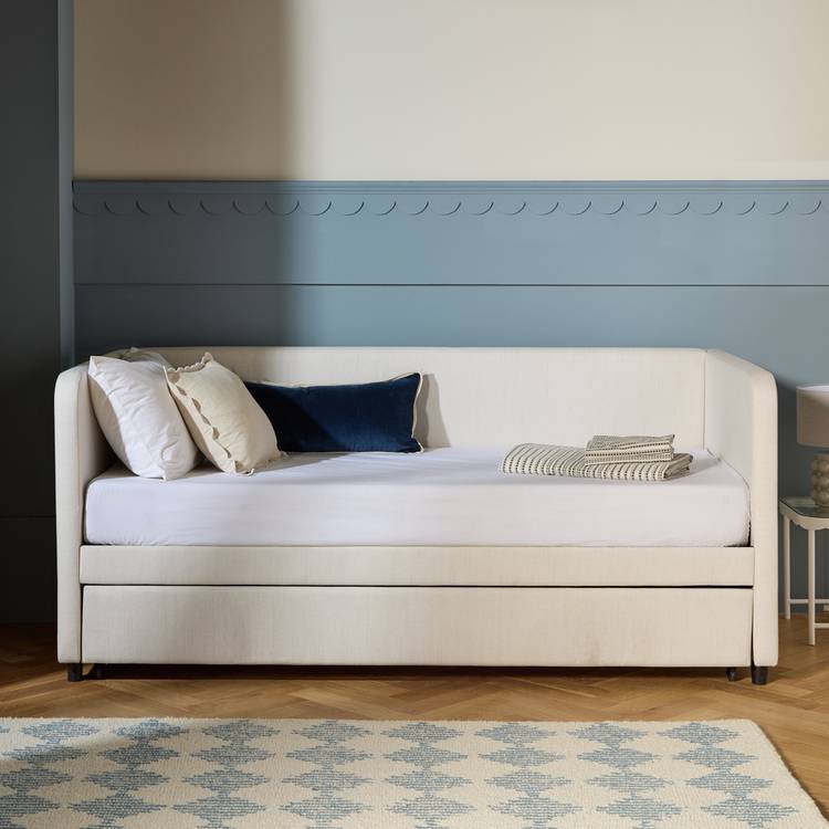 Habitat Chadwell Single Trundle Bed with 2 Mattress - Cream 0