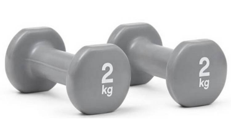 Reebok Vinyl Dumbbells - 2 x 2kg