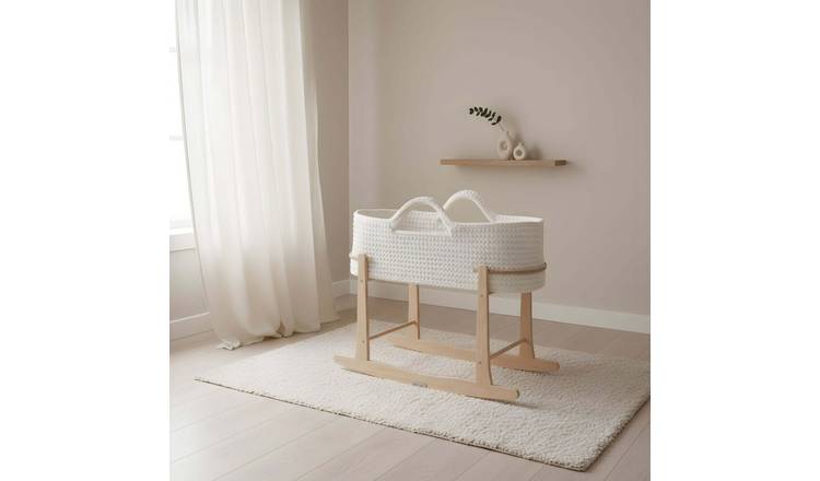 Clair De Lune Crochet Moses Basket with Stand