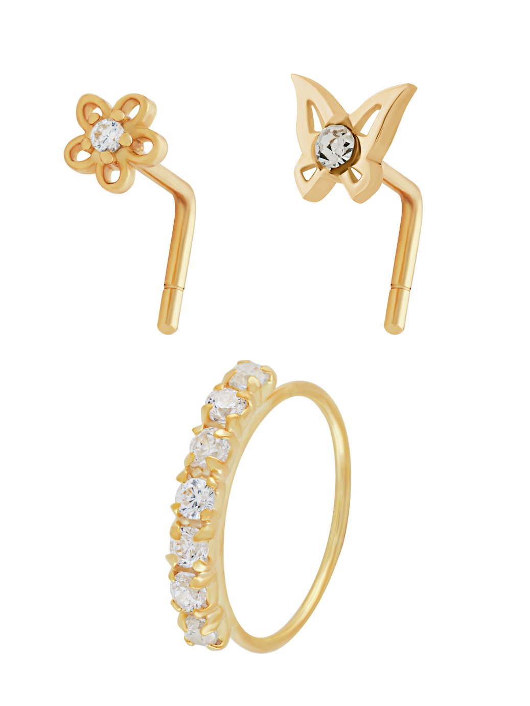 argos gold nose studs