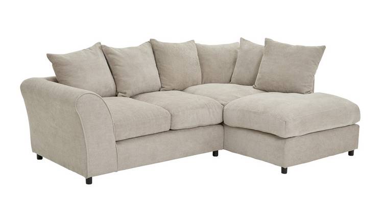 Argos Home Kacey Fabric Right Hand Corner Chaise Sofa -Stone