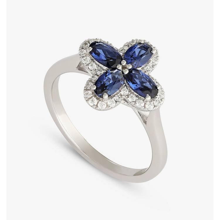Revere Sterling Silver Sapphire Gemstone Ring - P 0