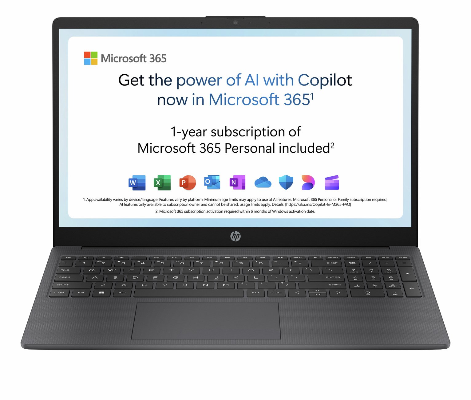 HP 15-fc0078na 15.6 Inch AMD Athlon 8GB 128GB Laptop - Black