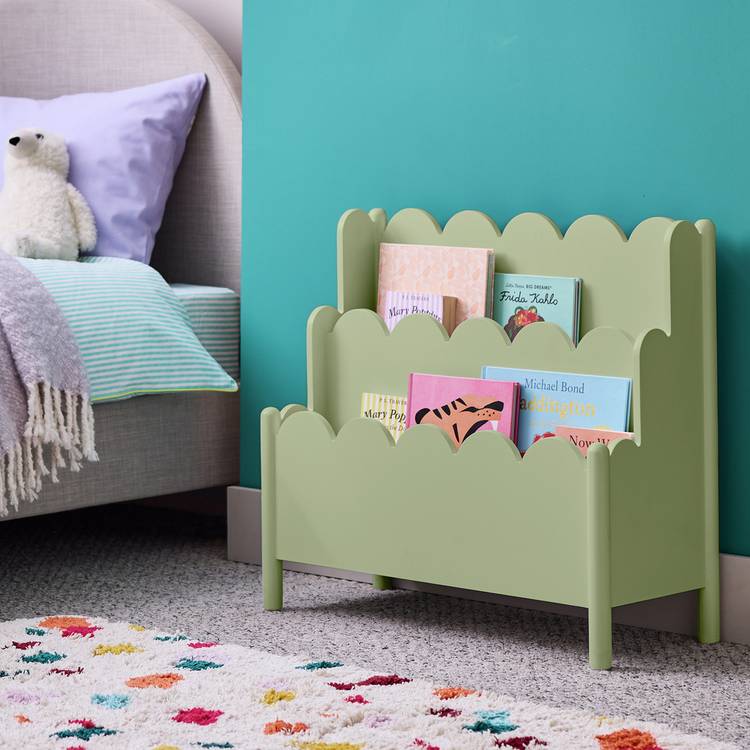 Habitat Kids Scalloped Book Storage - Sage Green 0