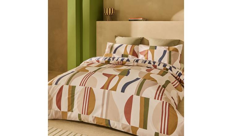 Habitat Geo Off White Bedding Set - Single