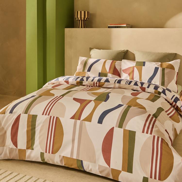 Habitat Geo Off White Bedding Set - Single 0