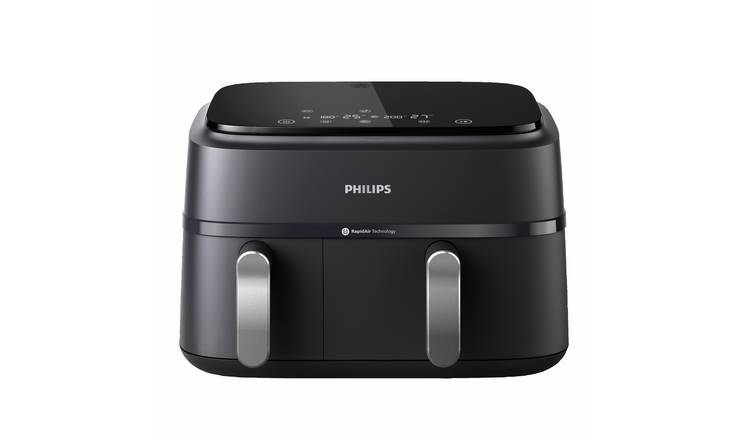 Philips 3000 Series NA351 9L Dual Basket Air Fryer - Black