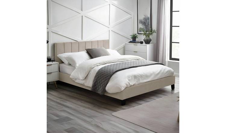 Julian Bowen Rosa Double Fabric Bed Frame - Cream