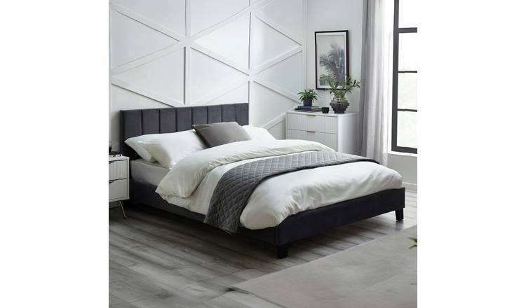 Julian Bowen Rosa Small Double Fabric Bed Frame - Grey