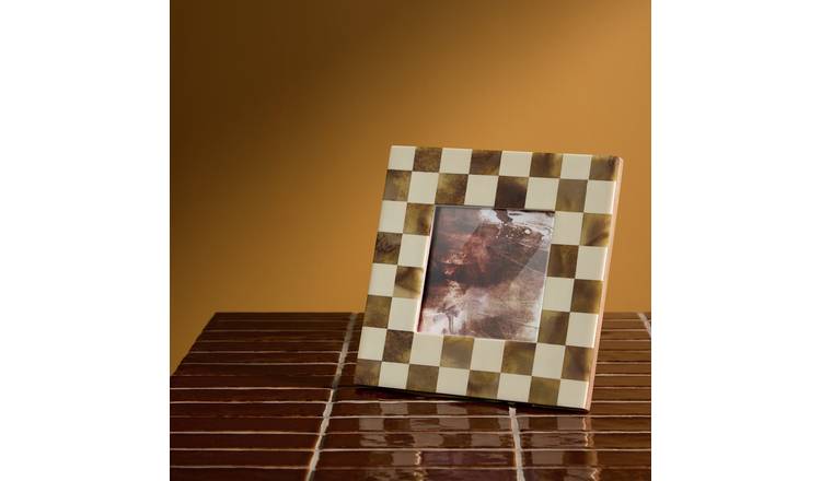 Habitat Checkered Resin Picture Frame - 5x5"