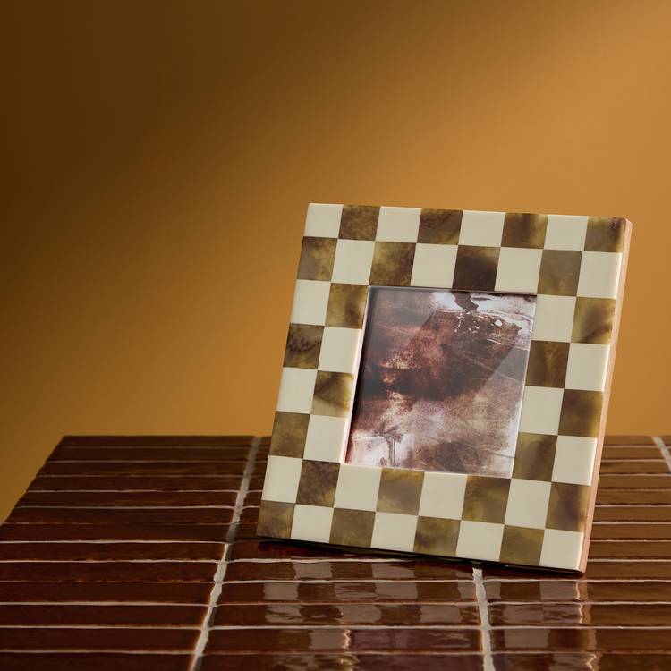 Habitat Checkered Resin Picture Frame - 5x5" 0