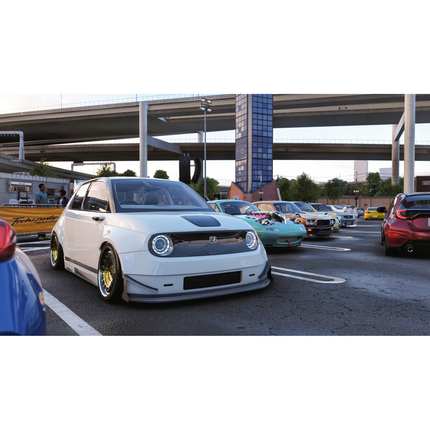 A screen shot of a modified Honda car within the Forza Horizon 6 game