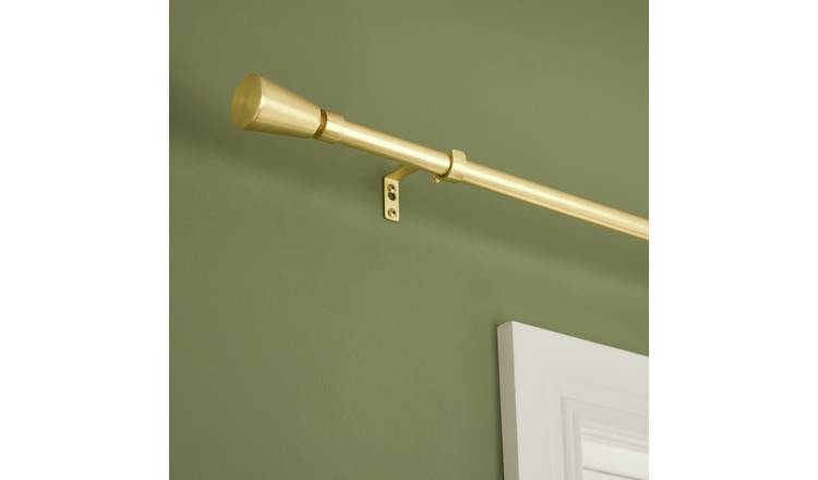Argos Home Extendable Metal Trumpet Gold Curtain Pole - 165 - 300cm