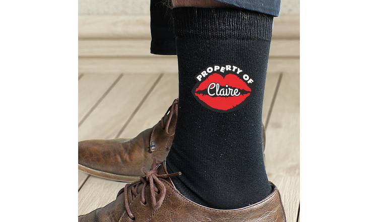 Personalised Message Property Of Men Socks