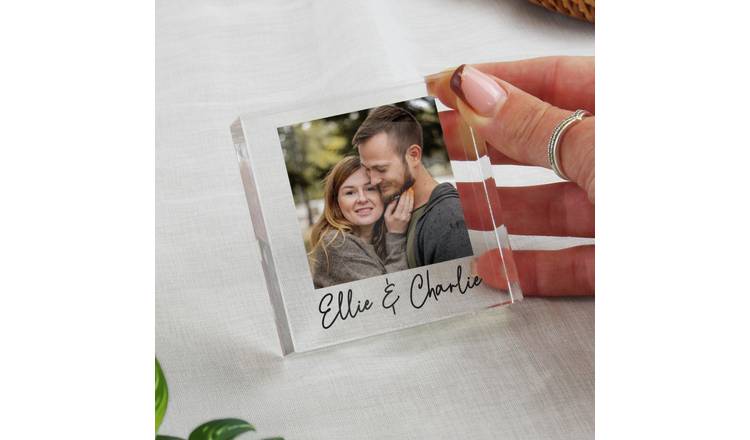 Personalised Message Photo Upload Glass Ornament