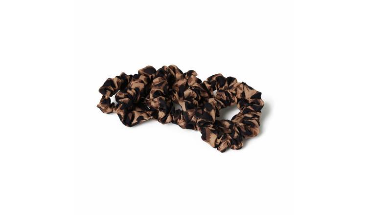 Freedom Ruched Leopard Print Scrunchies - Pack of 5