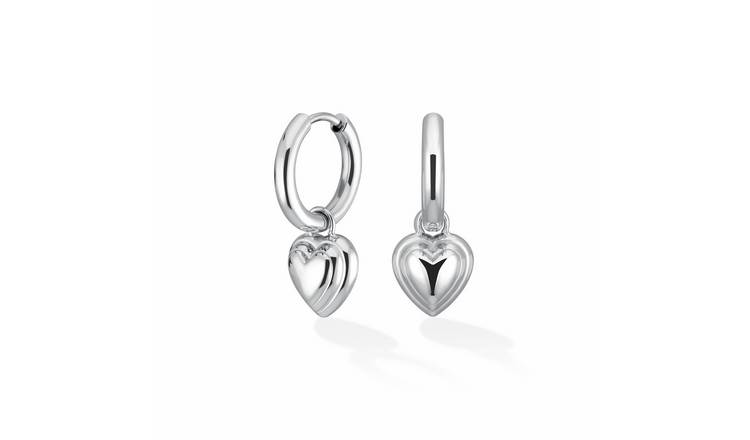 Rosefield Silver Plated Heart Pendent Earring