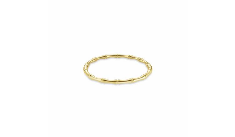 Rosefield Gold Plated Bamboo Design Bangle