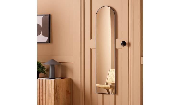 Argos Home Black Arch Over Door Mirror - 122x30cm
