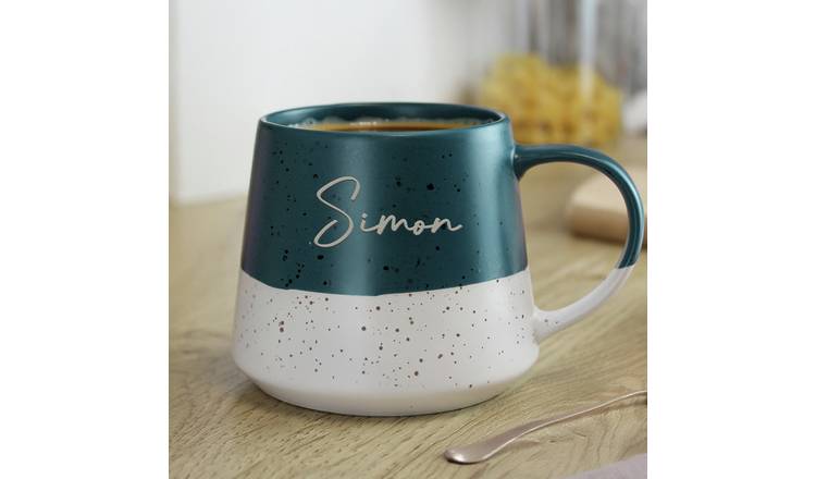 Personalised Message Name Only Ceramic Mug - Blue