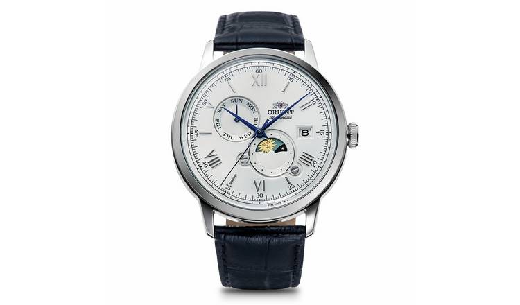 Orient Bambino Mens Black Leather Strap Watch