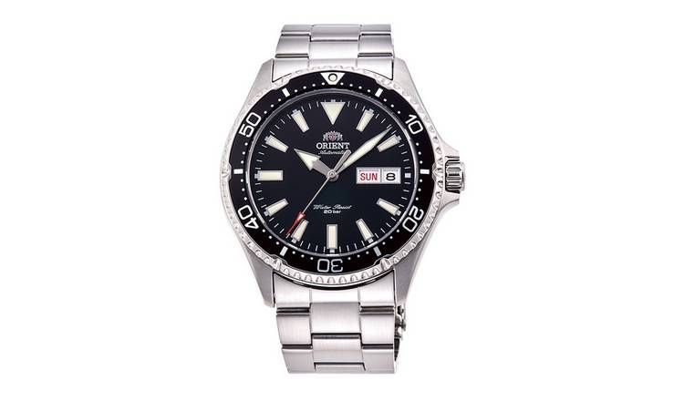 Orient Mako III Kamasu Mens Black Dial Steel Watch