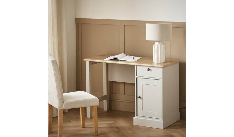 Argos Home Winchester 1 Drawer Office Desk - Cream