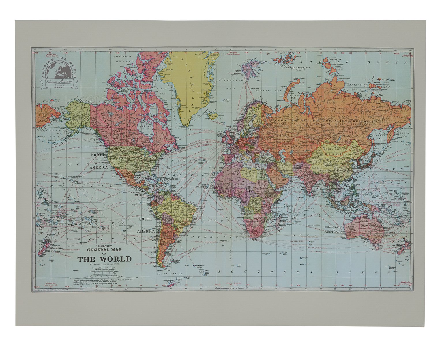 The Art Group Stanford's World Map Canvas Review