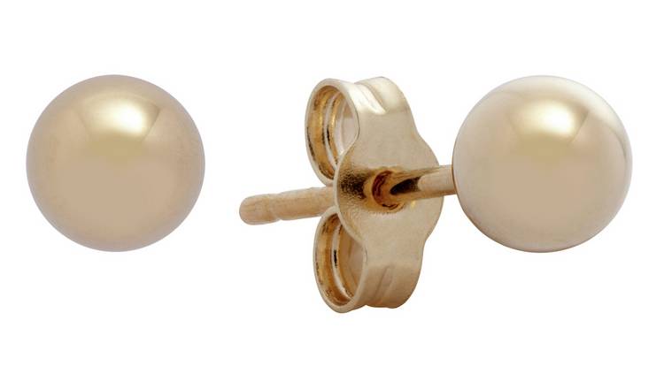 Buy Revere 9ct Gold Ball Stud Earrings Womens earrings Argos