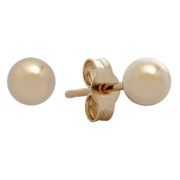Revere 9ct Gold Ball Stud Earrings 0