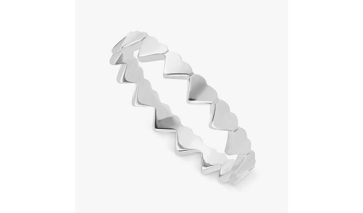 Revere Sterling Silver Heart Band Ring - Small