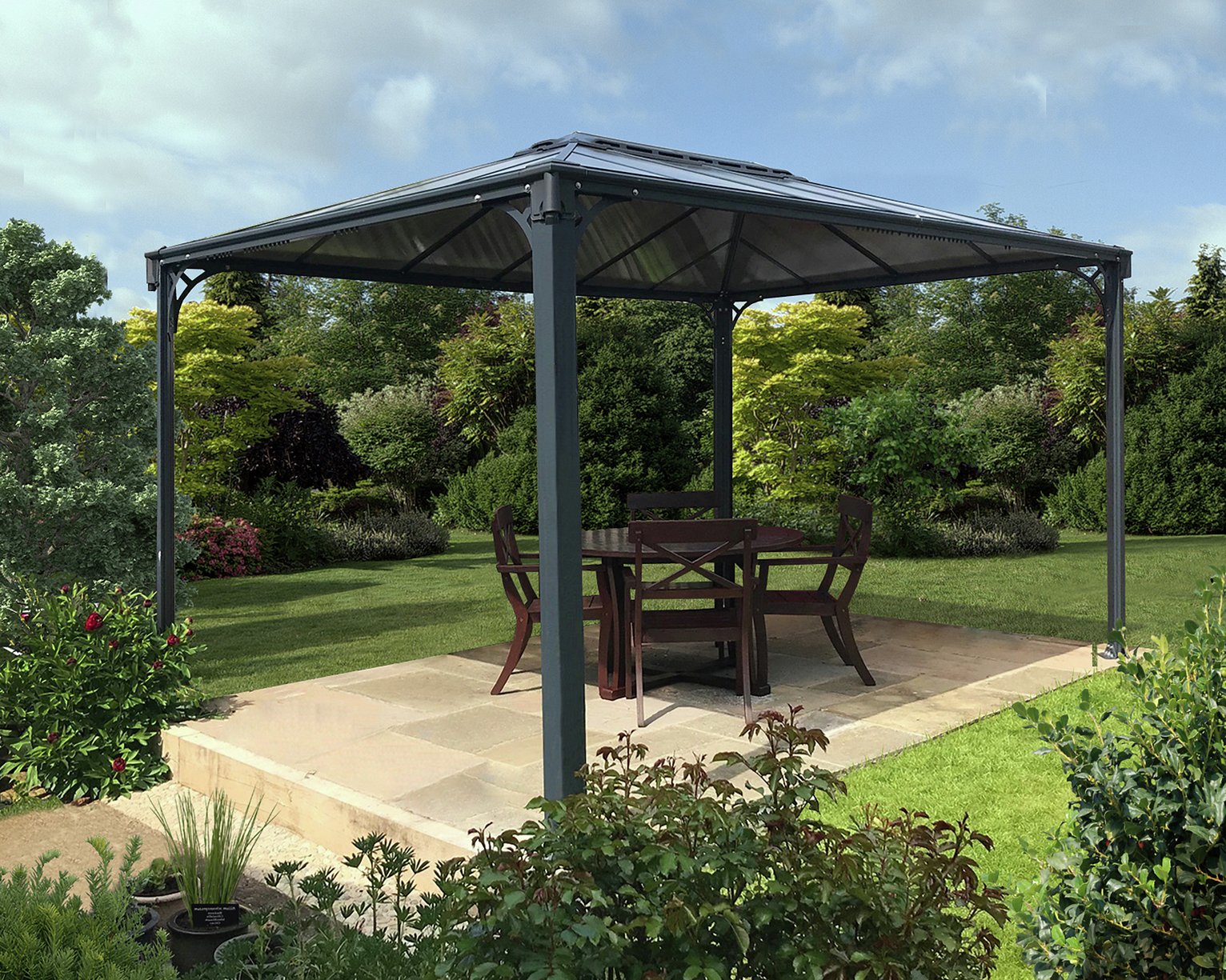 Palram Martinique 4300 Gazebo - Grey