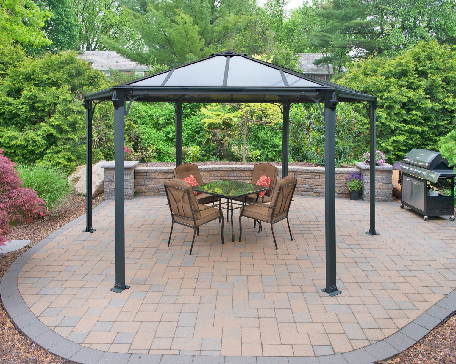 Palram – Canopia Monaco Hexagonal Gazebo - Grey