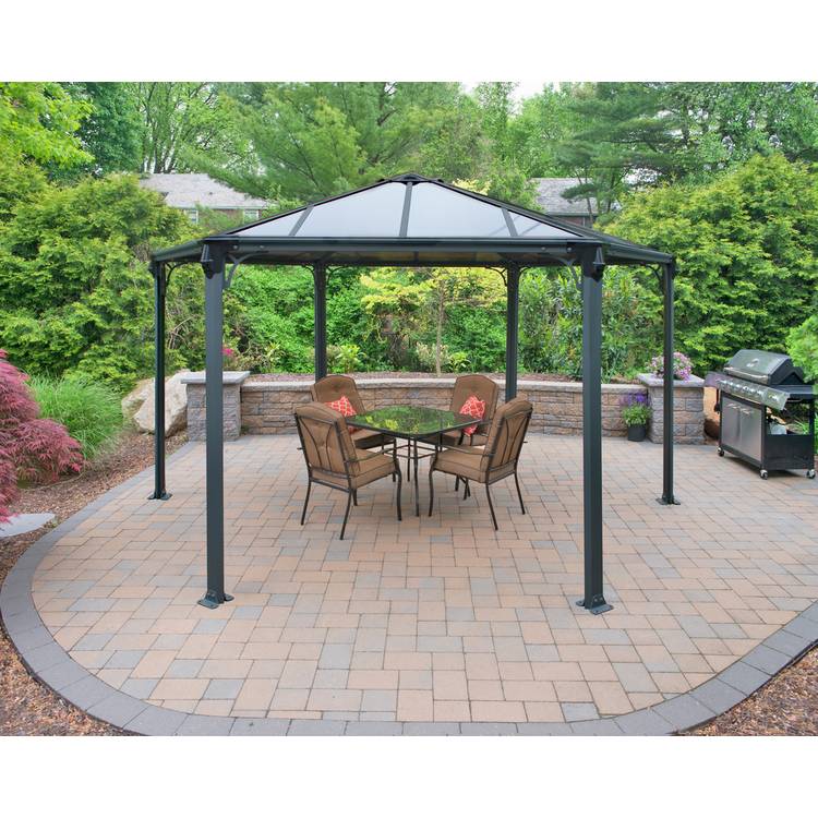 Palram – Canopia Monaco Hexagonal Gazebo - Grey 0