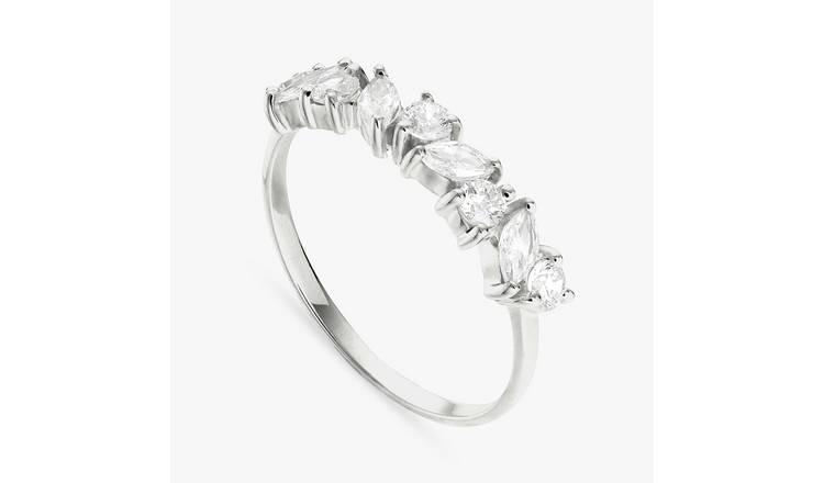 Revere Sterling Silver Cubic Zirconia Eternity Ring - Small