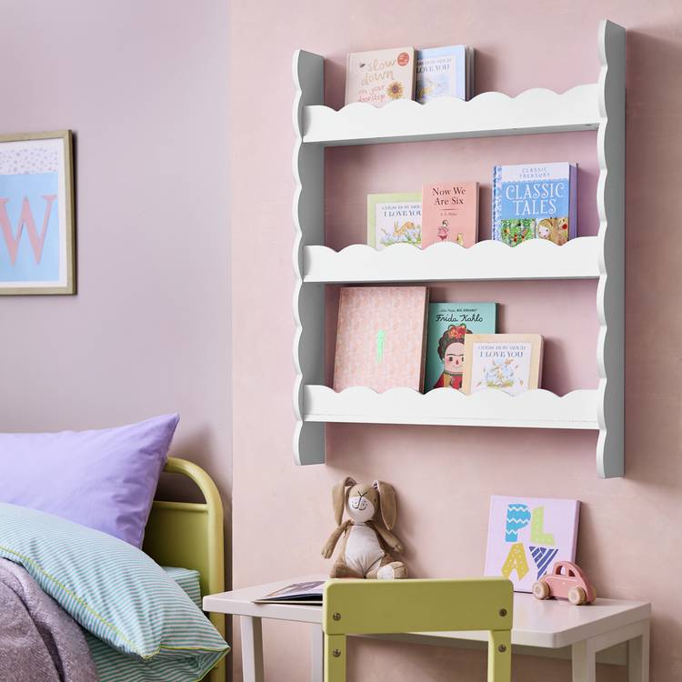 Habitat Kids Flo Wavy Wall Mounted Storage - White 0